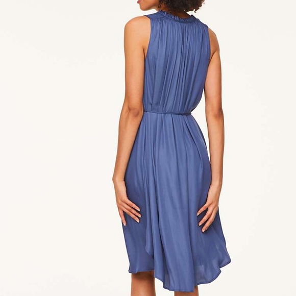 Loft Yellow Ruffle Tie Waist Dress - Picture 3 of 7